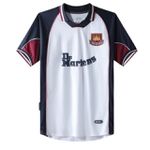 Camisa West Ham United Away II 99/01 – Branca e Azul – Retrô Masculina