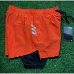 Shorts De Treino Unissex Nike Duplo Fitness - Laranja