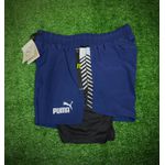 Shorts De Treino Unissex Puma Duplo Fitness - Azul Marinho