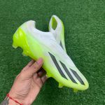 (DEFEITO) Chuteira Campo (fg) - Branca/verde (forma Justa) 