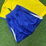 (VAZADO) Conjunto Infantil Brasil Home I - Copa do Mundo 2026 – Amarelo/Azul 