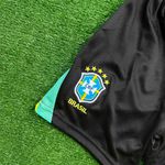 Conjunto Infantil Brasil Away II - Copa do Mundo 2026 – Azul – Torcedor Infantil (SHORT PRETO)