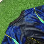 Conjunto Infantil Brasil Away II - Copa do Mundo 2026 – Azul – Torcedor Infantil (SHORT PRETO)