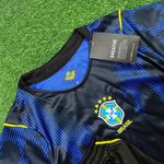Conjunto Infantil Brasil Away II - Copa do Mundo 2026 – Azul – Torcedor Infantil (SHORT PRETO)