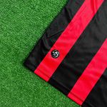 Camisa Retrô AC Milan Home I 08/09 - Ronaldinho 80 - Vermelha/Preta - Torcedor Masculina