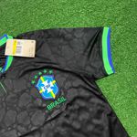 Camisa De Treino Brasil Preta Leopardo - Torcedor Masculina (ESTRELAS VERDE)