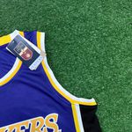 NBA Los Angeles Lakers Gola Redonda Nº 24 Bryant Silk (roxo Com N° Amarelo) Preto Na Lateral