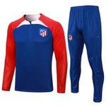 CONJUNTO AGASALHO TREINO ATLÉTICO DE MADRID 2023 MEIO ZIPER - AZUL