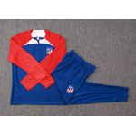 CONJUNTO AGASALHO TREINO ATLÉTICO DE MADRID 2023 MEIO ZIPER - AZUL