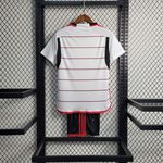 Conjunto Infantil Flamengo Away 23/24 branco/preto