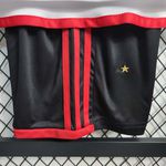 Conjunto Infantil Flamengo Away 23/24 branco/preto