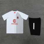 Conjunto De Treino Milan 2023 Camisa + Short - Branco/preto