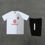 Conjunto De Treino AC Milan 2023 Camisa + Short - Branco/preto