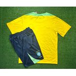 Conjunto Treino Camisa + Short Brasil 2024 - Amarelo