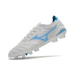 Chuteira Campo Morelia Mizuno Neo III Elite (FG) - Branca/Azul