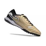 Chuteira Society Nike Tiempo Legend 10 Pro (TF) - Dourado/Preto