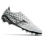 Chuteira Campo Mizuno Morelia Neo Japan (FG) - Cinza/Preta e Branco