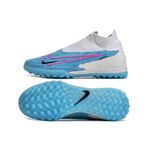 Chuteira Society Nike Phantom (TF) - Azul e Branco - Botinha