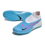 Chuteira Society Nike Phantom (TF) - Azul e Branco - Botinha