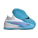 Chuteira Society Nike Phantom (TF) - Azul e Branco - Botinha
