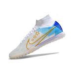 Chuteira Society Air Zoom Mercurial Argentina - Branco/Azul (BOTINHA)