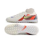 Chuteira Society Nike React Phantom (TF) - Branco/Colorido