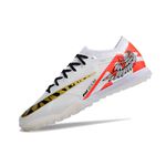 Chuteira Society Nike Zoom Mercurial (TF) - Branco/Pink/Amarelo