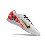 Chuteira Society Nike Zoom Mercurial (TF) - Branco/Pink/Amarelo