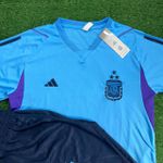 Conjunto De Treino Meia Calça + Camisa Argentina - 23/24 - Azul