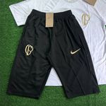 Conjunto De Treino Meia Calça + Camisa Corinthians CP - 23/24 - Branco/Preto