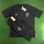 Conjunto De Treino Meia Calça + Camisa Corinthians CP - 23/24 - Preto