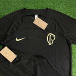 Conjunto De Treino Meia Calça + Camisa Corinthians CP - 23/24 - Preto