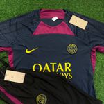 Conjunto de Treino Meia Calça + Camisa PSG - 23/24 Azul marinho/roxo