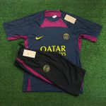 Conjunto de Treino Meia Calça + Camisa PSG - 23/24 Azul marinho/roxo