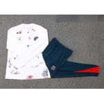 Agasalho de Treino PSG Meio Zíper - 24/25 - Branco/Azul