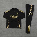 Agasalho De Treino Meio Zíper Real Madrid 24/25 - Dourado/Preto