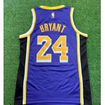 NBA Los Angeles Lakers Gola Redonda Nº 24 Bryant Silk (roxo Com N° Amarelo) Preto Na Lateral