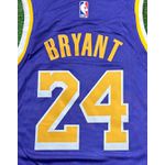 NBA Los Angeles Lakers Gola Redonda Nº 24 Bryant Silk (roxo Com N° Amarelo) Preto Na Lateral