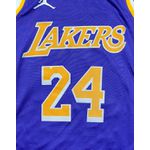 NBA Los Angeles Lakers Gola Redonda Nº 24 Bryant Silk (roxo Com N° Amarelo) Preto Na Lateral