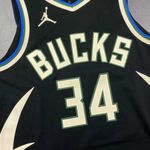 Nba Bucks Antetokounmpo #34 Preta - 2023 - Silk