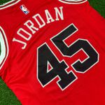 NBA Edição Especial Chicago Bulls #45 Jordan - Vermelha NCR Jogador Silk