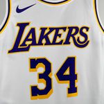 NBA Lakers o'neal 34 Edição Jogador Silk - Branca (detalhe na etiqueta)
