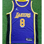 NBA Los Angeles Lakers Gola Redonda nº 8 Bryant Silk (Roxo com N° Amarelo) preto na lateral