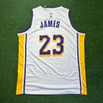 NBA Lakers Branco com decote em V nº 23 James Silk 
