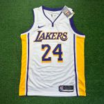 NBA Lakers Branco com decote em V nº 24 Kobe Bryant Silk 