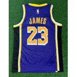 NBA Los Angeles Lakers Gola Redonda Nº23 James - Silk (roxo Com N° Amarelo) Preto Na Lateral