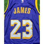 NBA Los Angeles Lakers Decote em V #23 James (Roxo Com N° Branco) Silk