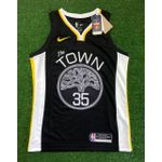 NBA Golden State Warriors Statement The Town Durant #35 Swingman - Silk - Preta detalhes amarelo