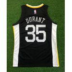 NBA Golden State Warriors Statement The Town Durant #35 Swingman - Silk - Preta detalhes amarelo