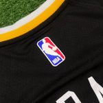 NBA Golden State Warriors Statement The Town Durant #35 Swingman - Silk - Preta detalhes amarelo